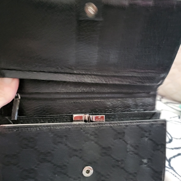 Gucci canvas and leather bag with wallet - Picture 10 of 11